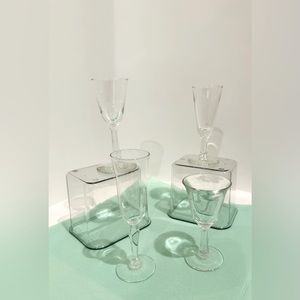 4 Vintage  Stemware MCM (00400)